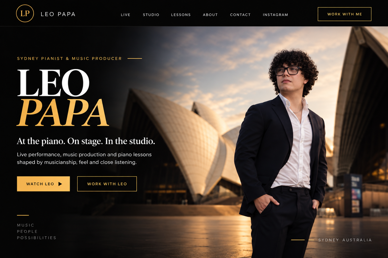 Leo Papa outside the Sydney Opera House